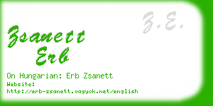 zsanett erb business card